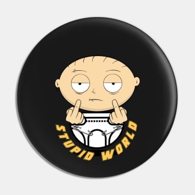 Stewie Baby World Pin Official Family Guy Merch